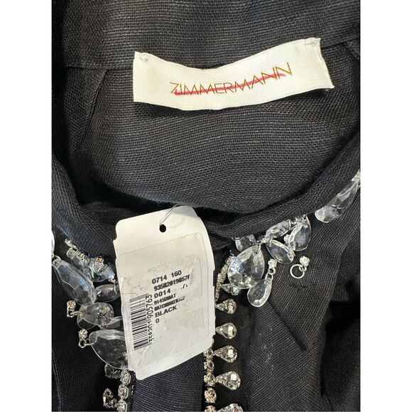 NWT ZIMMERMANN Matchmaker Flip belted crystal-embellished silk-blend Mini Dress - Picture 10 of 11